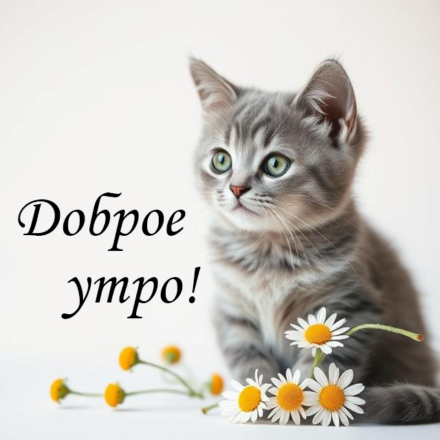 Картинка Доброе утро - котенок