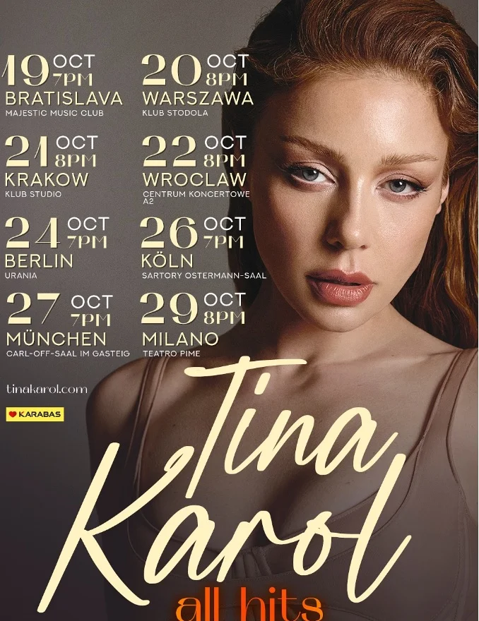 Концерты Тины Кароль в Европе - афиша