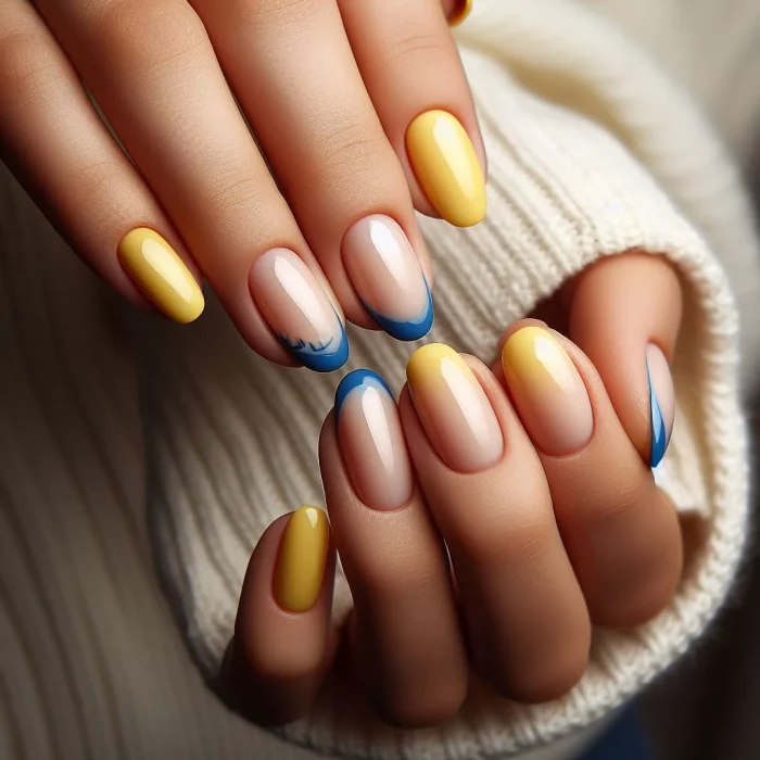 french-manicure-yellow